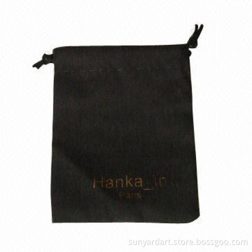 T/C Cotton Drawstring Bag with Hot Stamped Logo